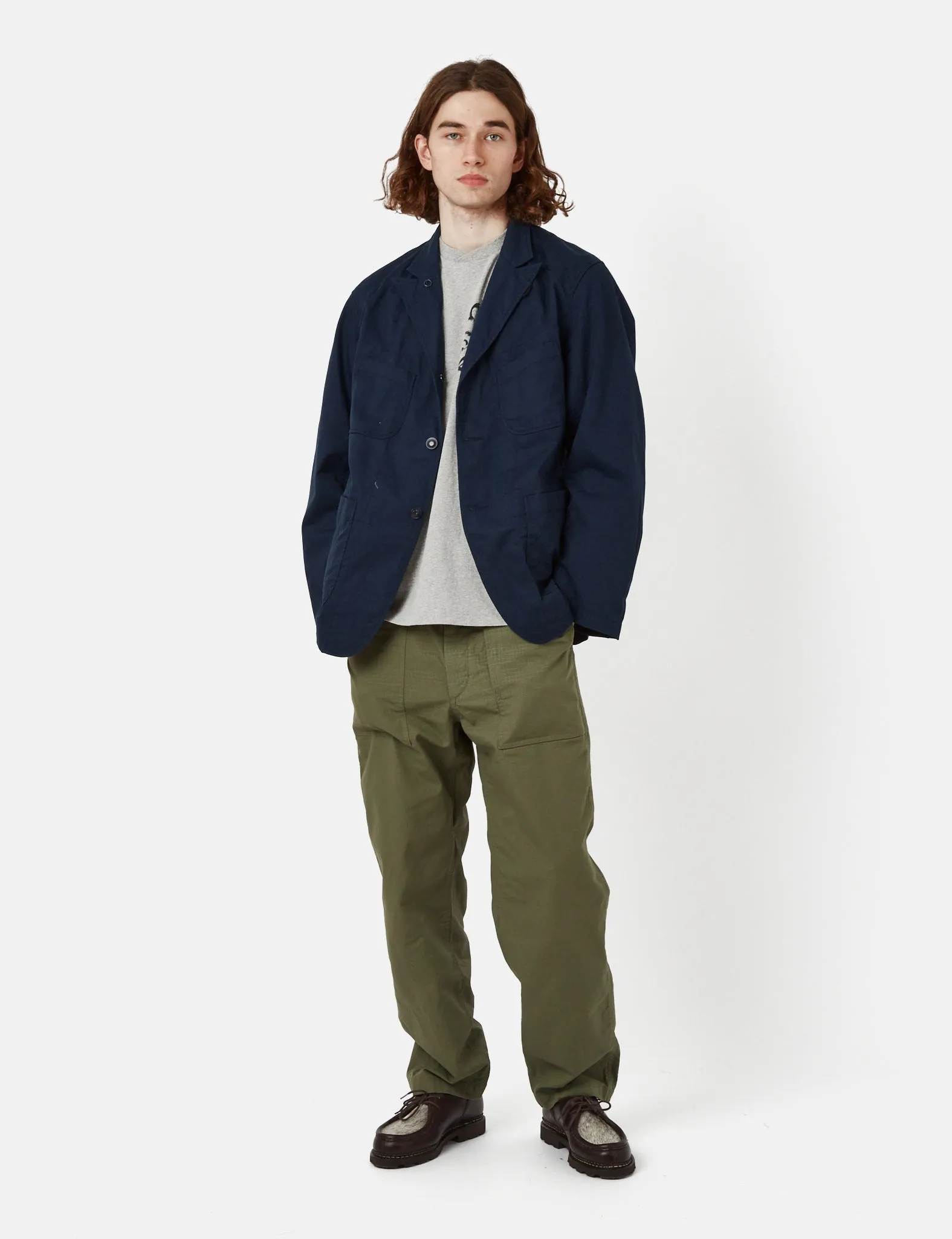 Engineered Garments Bedford Jacket (6.5oz Flat Twill) - Navy Blue sold by Article London product image thumbnail 4