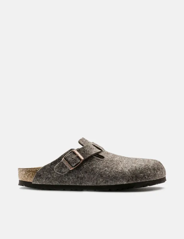 Birkenstock Boston Wool Felt (Regular) - Cacoa Brown sold by Article London