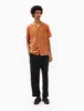 Portuguese Flannel Face Short Sleeve Shirt - Brick sold by Article London