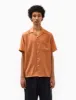 Portuguese Flannel Face Short Sleeve Shirt - Brick sold by Article London