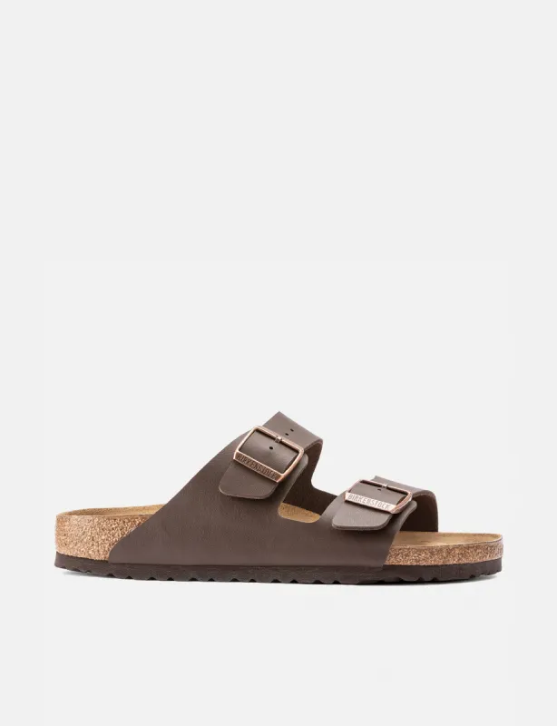 Womens Birkenstock Arizona Birko-Flor Sandal (Narrow) - Dark Brown sold by Article London