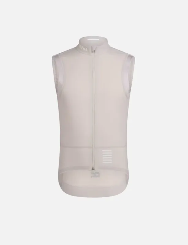 Rapha Men's Pro Team Lightweight Gilet - Silver Grey/White Alyssum sold by Article London