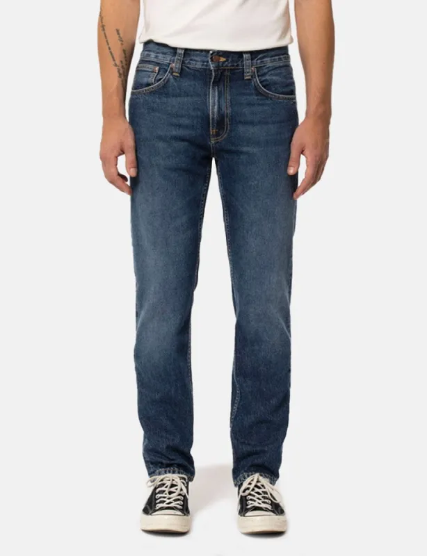 Nudie Gritty Jackson Jeans - Blue Slate sold by Article London