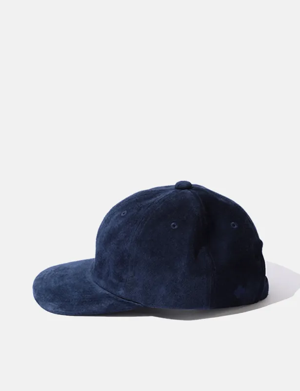Beams Plus 6-Panel Cap Water Repellent (Suede) - Navy Blue sold by Article London