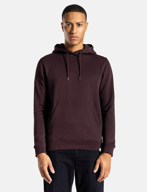 Norse Projects Vagn Classic Hooded Sweatshirt - Eggplant sold by Article London