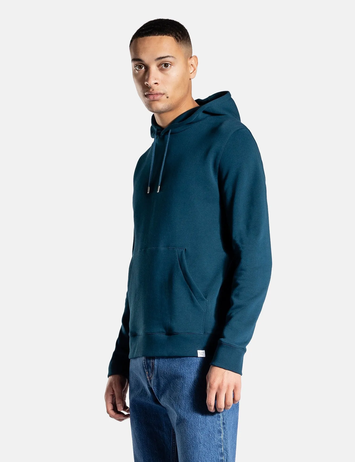 Norse Projects Vagn Classic Hooded Sweatshirt - Deep Teal sold by Article London