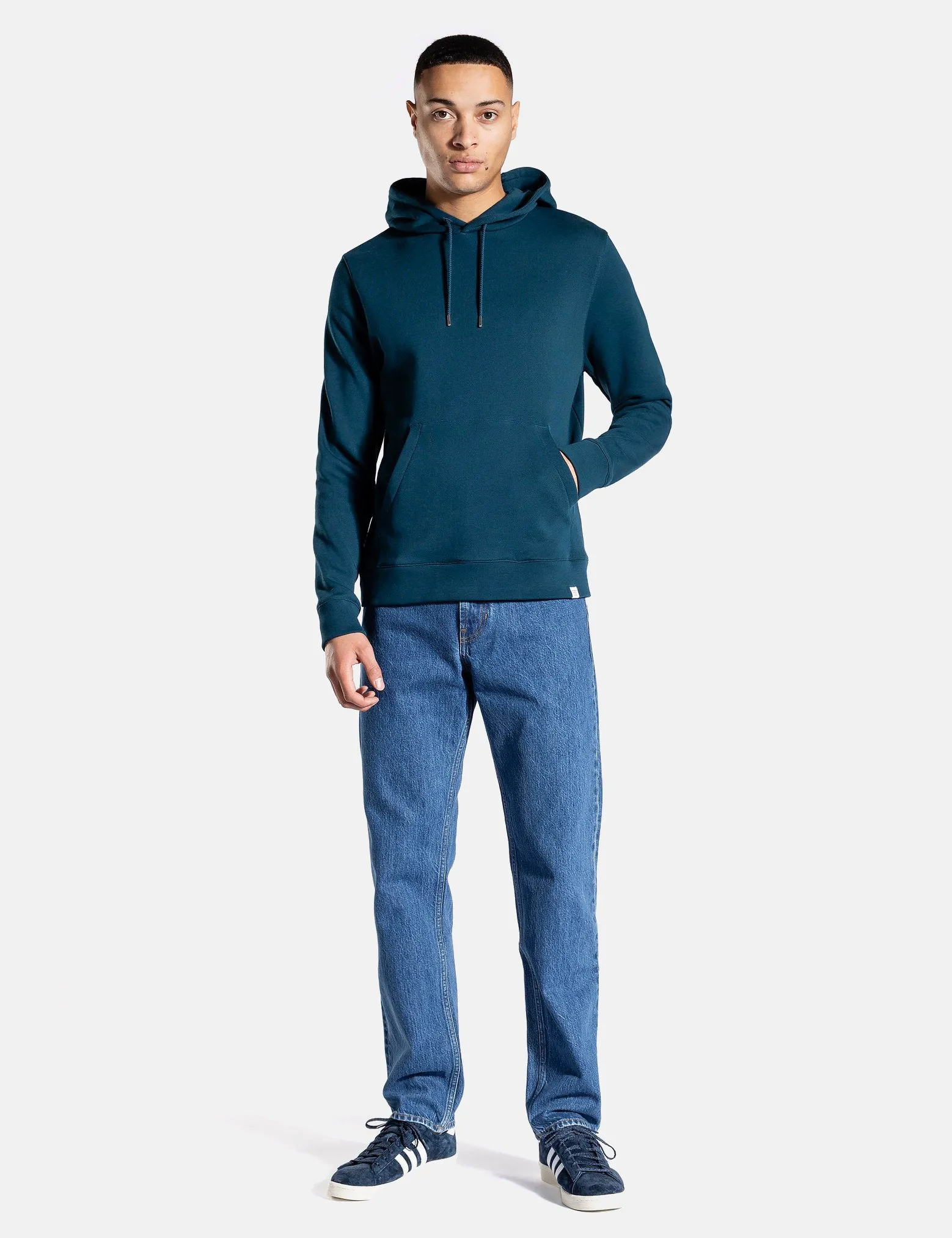 Norse Projects Vagn Classic Hooded Sweatshirt - Deep Teal sold by Article London product image thumbnail 4