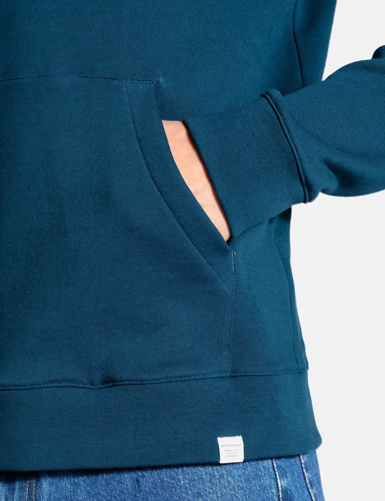 Norse Projects Vagn Classic Hooded Sweatshirt - Deep Teal sold by Article London product image thumbnail 2