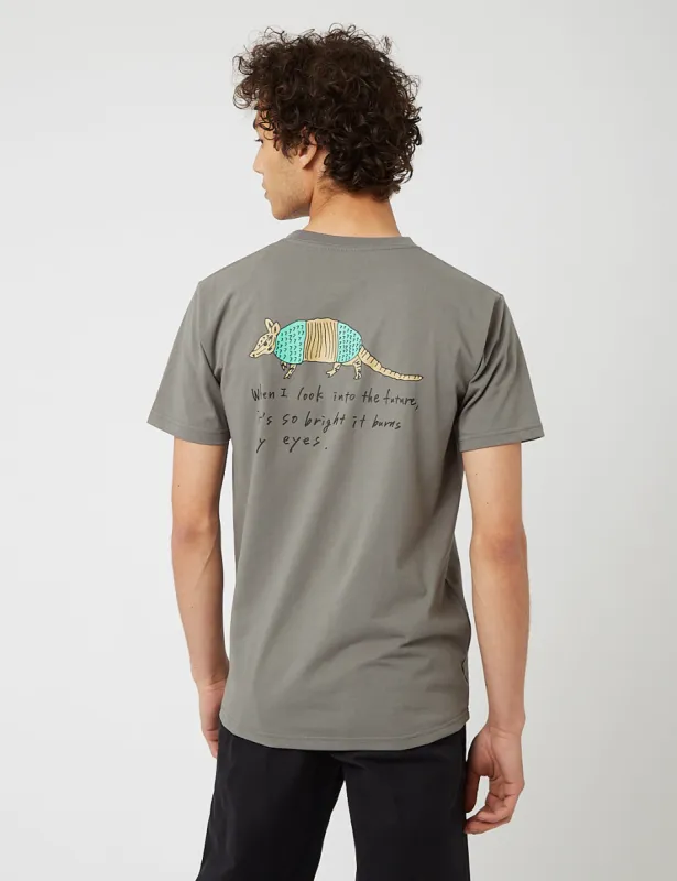 Snow Peak Pile Driver T-Shirt - Grey/Khaki sold by Article London