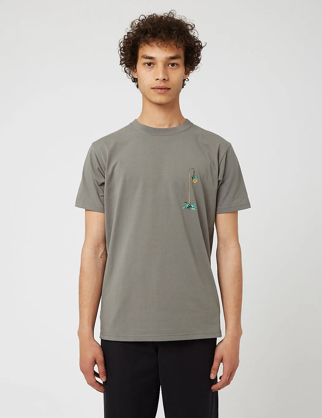 Snow Peak Pile Driver T-Shirt - Grey/Khaki sold by Article London product image thumbnail 3