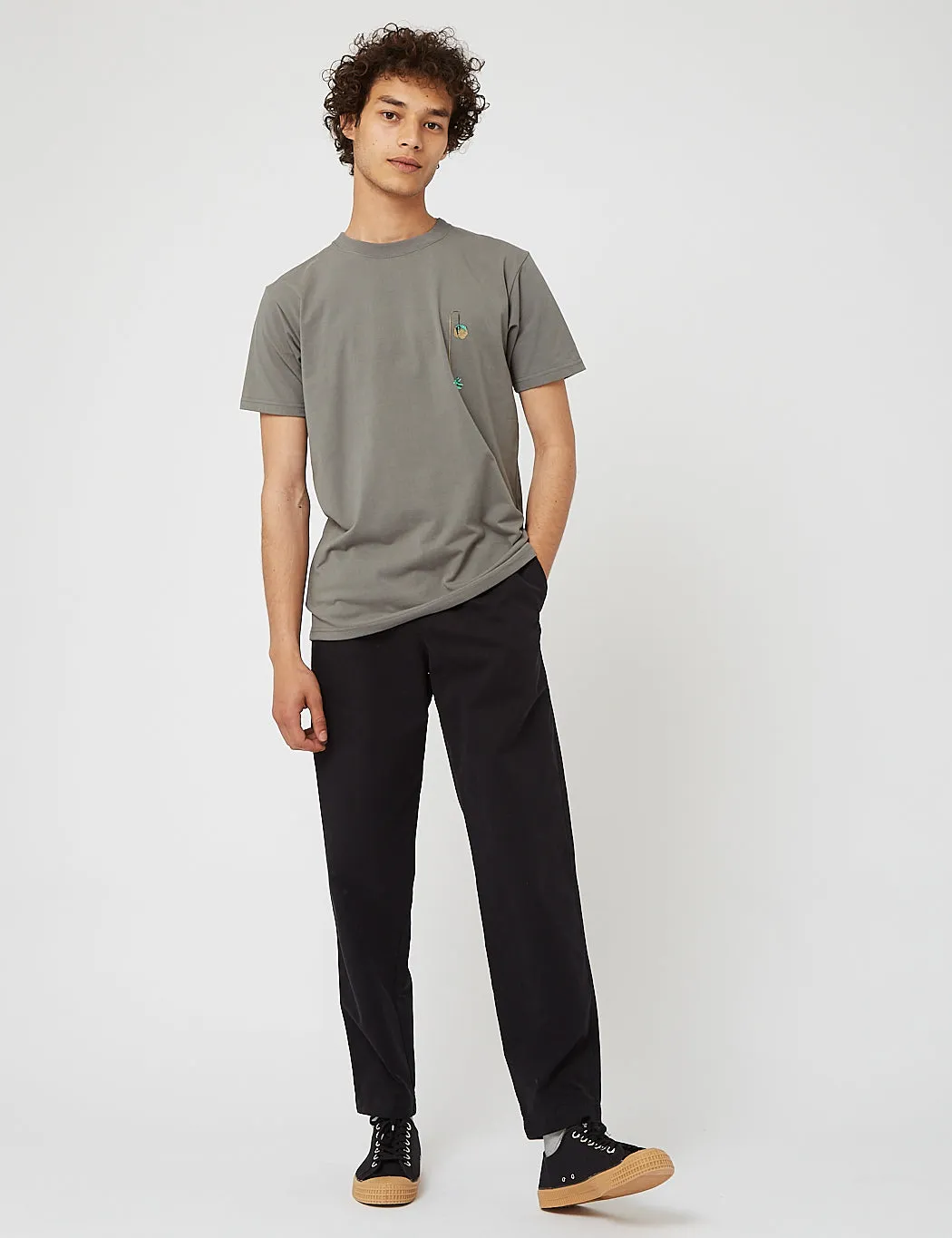 Snow Peak Pile Driver T-Shirt - Grey/Khaki sold by Article London product image thumbnail 4