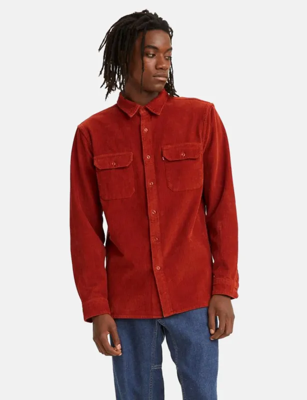 Levis Jackson Worker Shirt - Red Garment Dye sold by Article London
