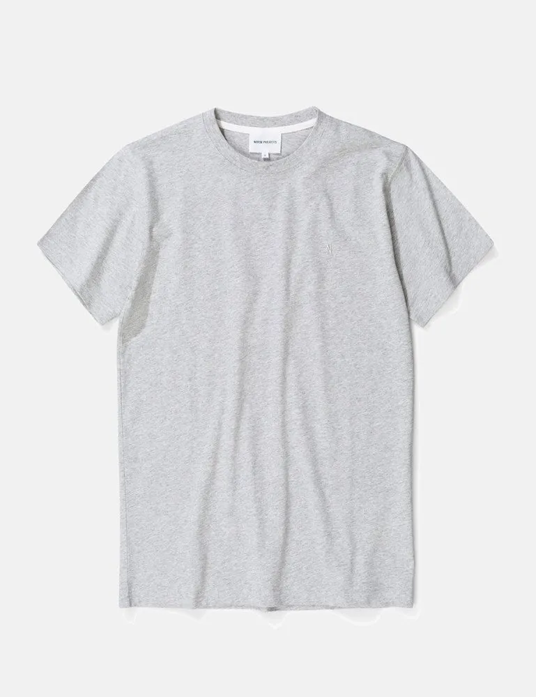 Norse Projects Niels Standard Logo Patch T-Shirt - Light Grey Melange sold by Article London