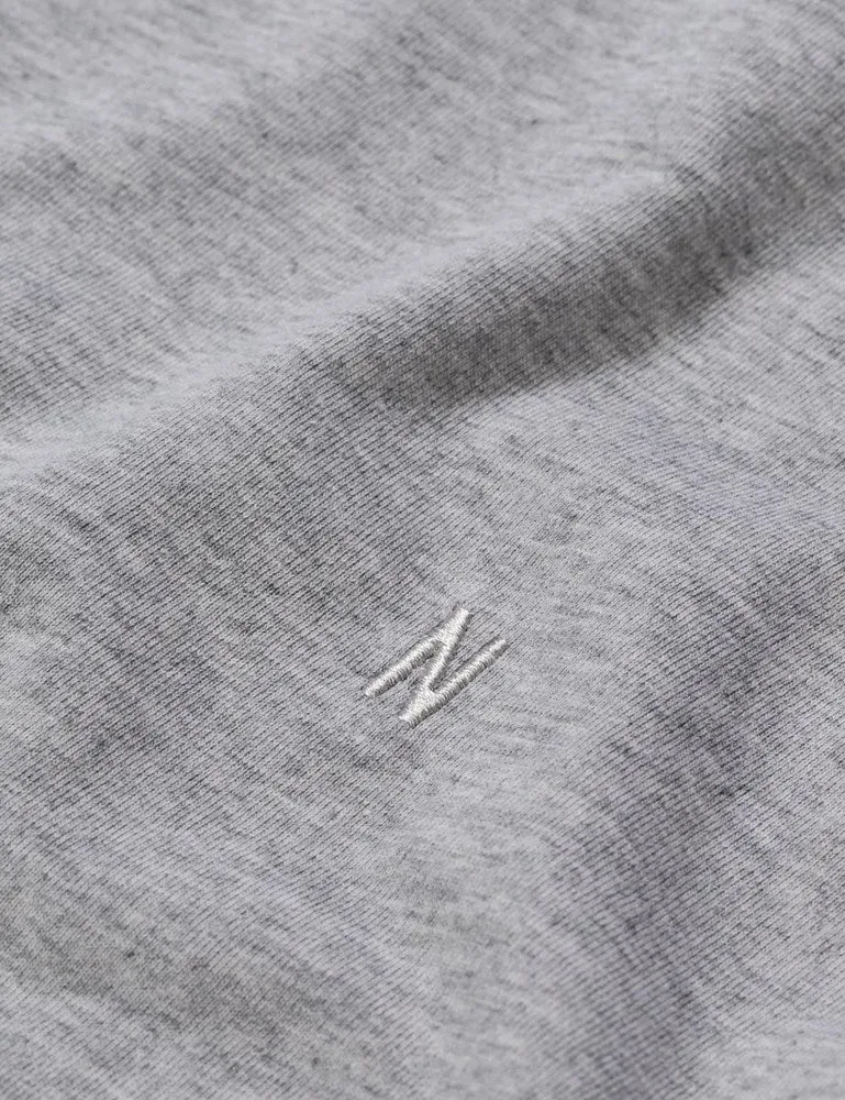 Norse Projects Niels Standard Logo Patch T-Shirt - Light Grey Melange sold by Article London product image thumbnail 2