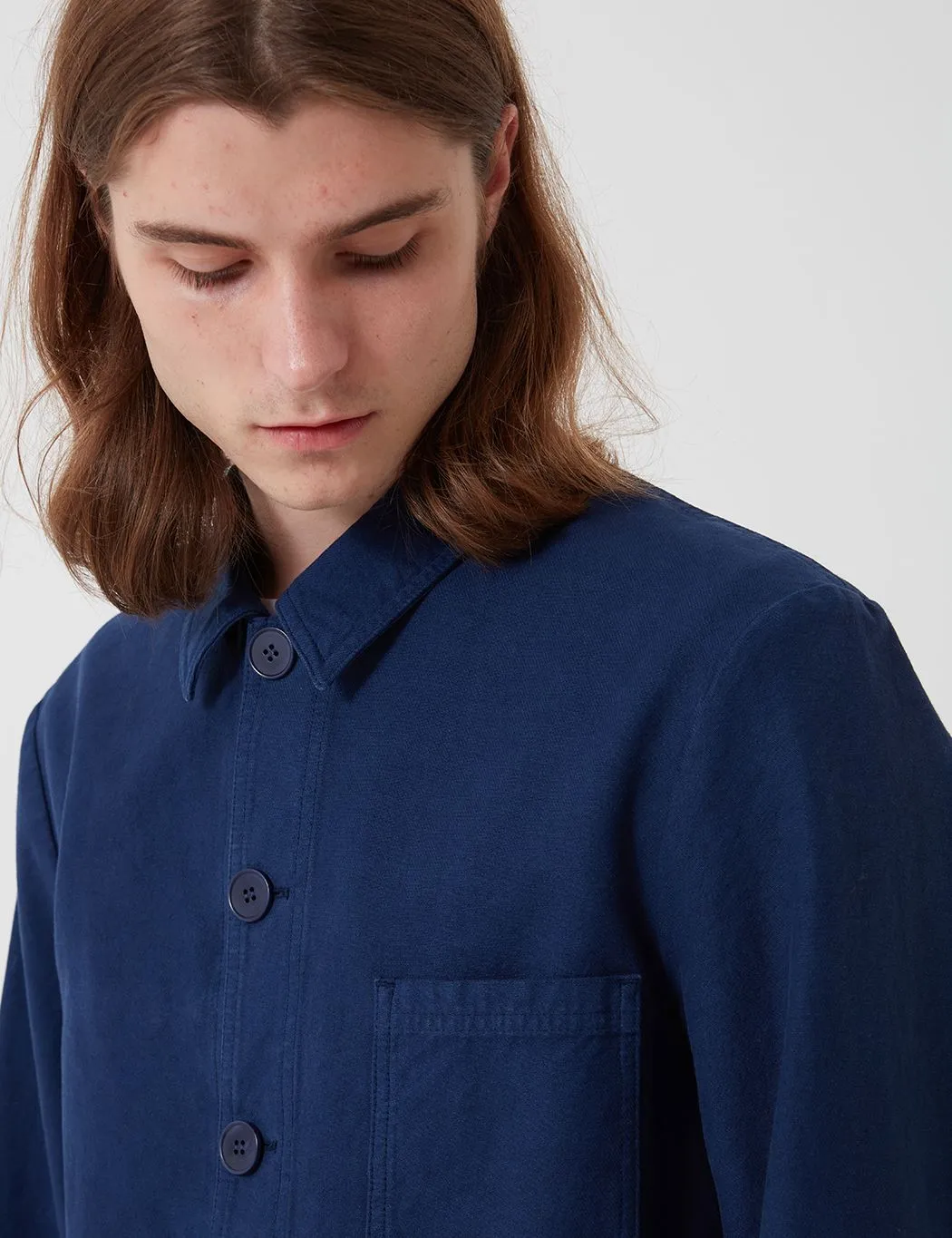 Bhode Chore Workwear Jacket (Overdyed) - Medieval Navy sold by Article London product image thumbnail 2