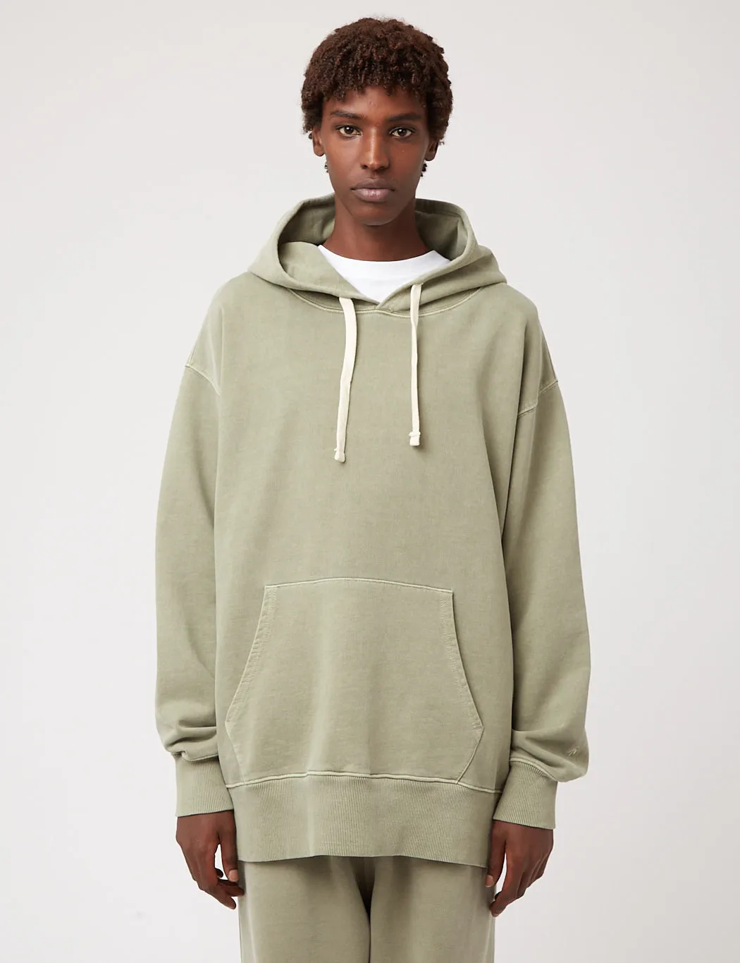 Nigel Cabourn Arrow Hooded Sweatshirt - Army Green sold by Article London