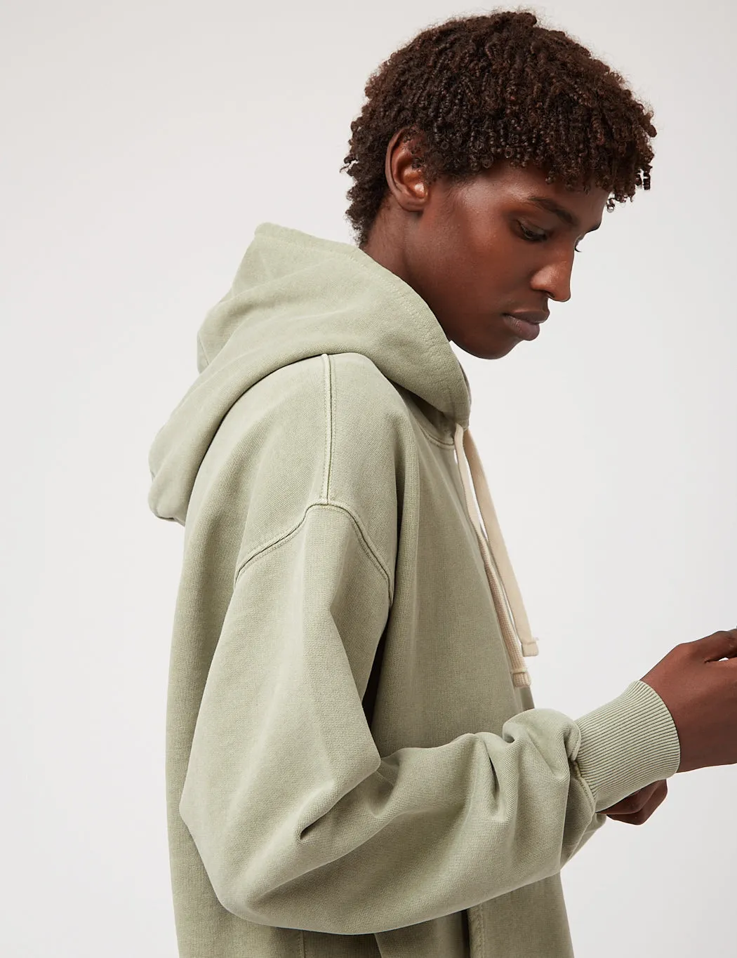 Nigel Cabourn Arrow Hooded Sweatshirt - Army Green sold by Article London product image thumbnail 2