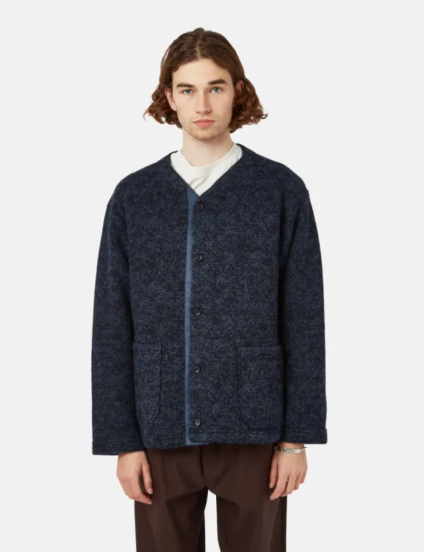 Engineered Garments Knit Cardigan - Heather Navy Blue sold by Article London