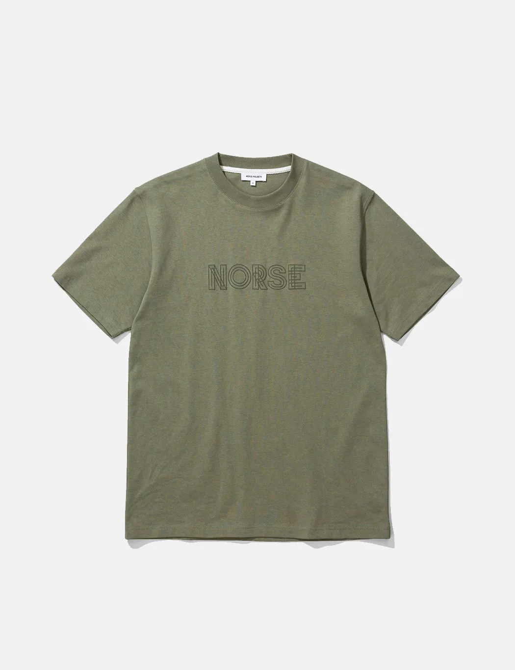 Norse Projects Johannes Norse Logo T-Shirt - Linden Green sold by Article London