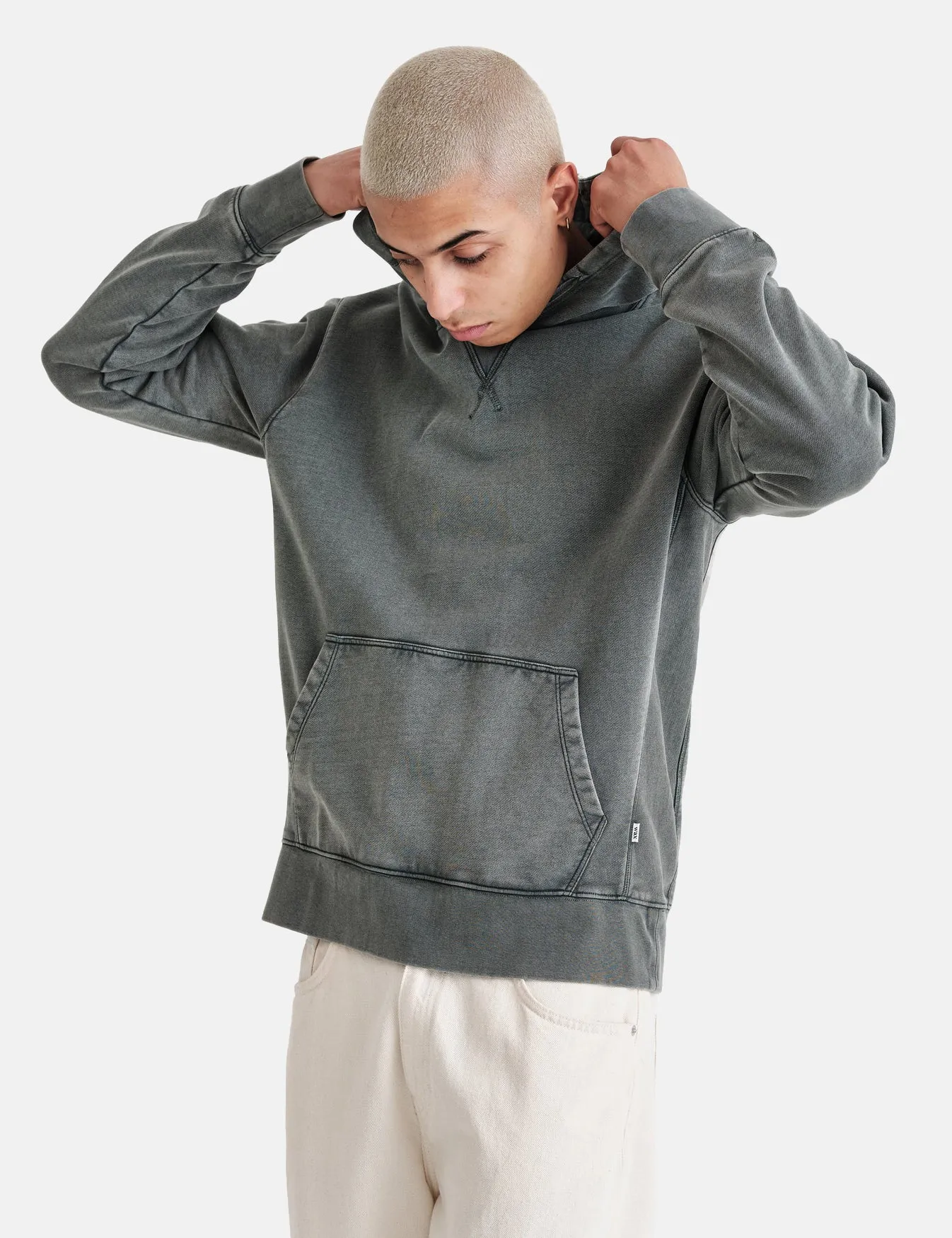 Wax London Buxton Hooded Sweatshirt (Organic) - Charcoal Grey sold by Article London