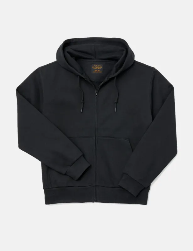 Filson Prospector Graphic Full Zip Hooded Sweatshirt - Black sold by Article London