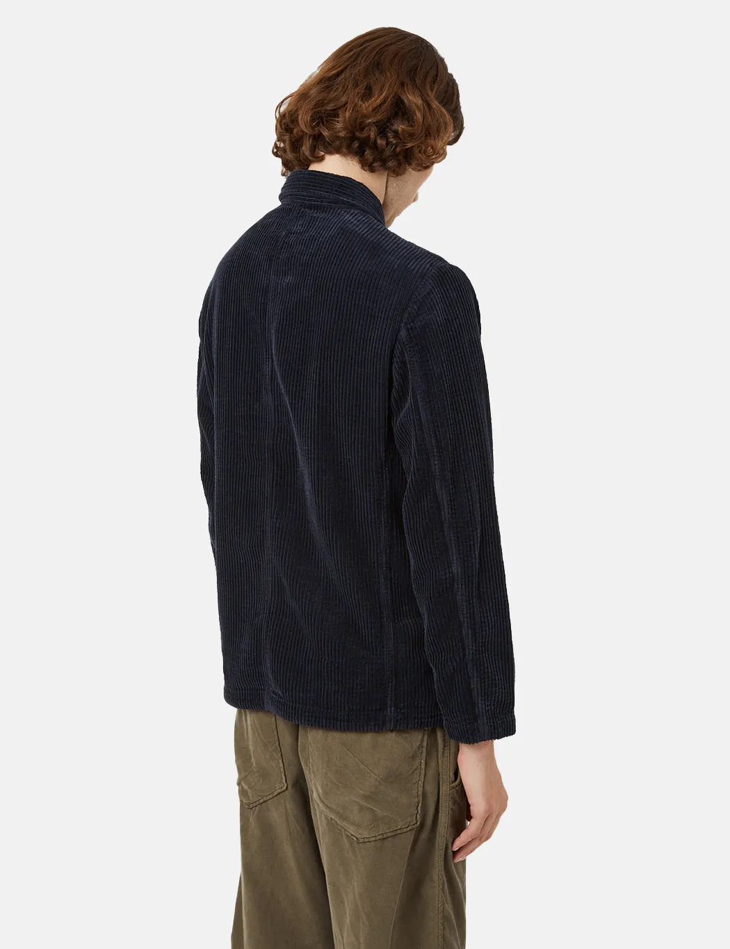 Universal Works Bakers Jacket (Cord) - Navy Blue sold by Article London product image thumbnail 2