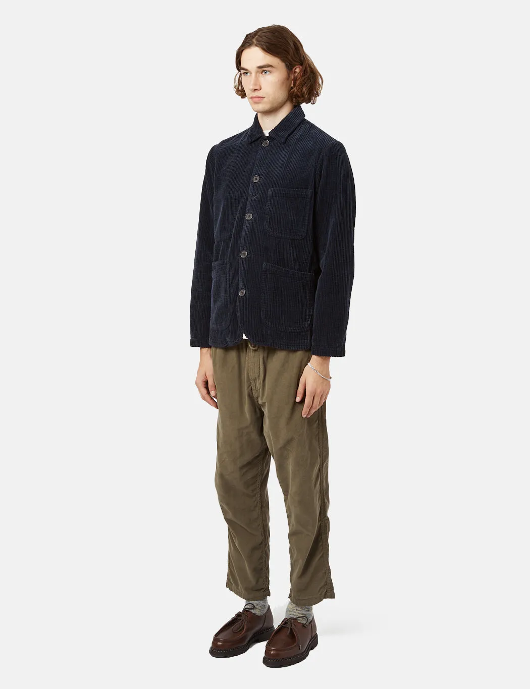 Universal Works Bakers Jacket (Cord) - Navy Blue sold by Article London product image thumbnail 5
