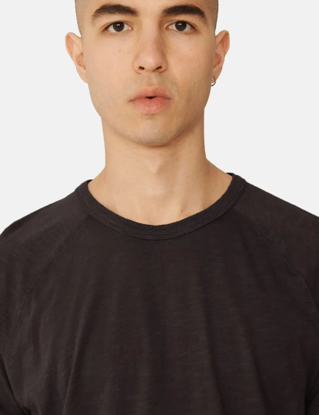 YMC Television Raglan T-Shirt - Black sold by Article London product image thumbnail 2