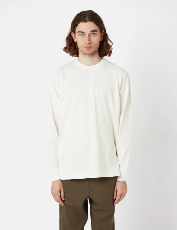Norse Projects Heavy Logo Longsleeve T-Shirt - Ecru made by Norse Projects
