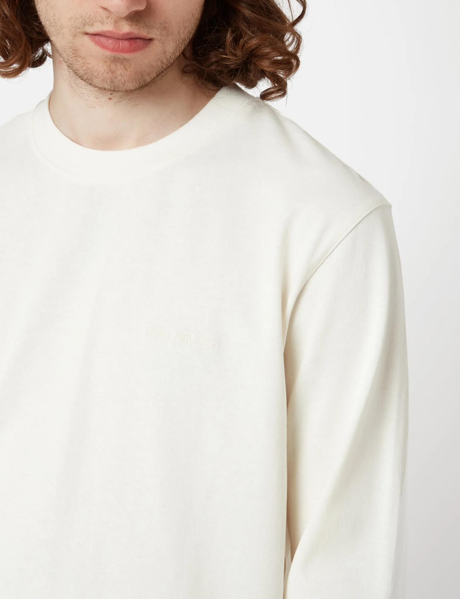 Norse Projects Heavy Logo Longsleeve T-Shirt - Ecru sold by Article London product image thumbnail 2