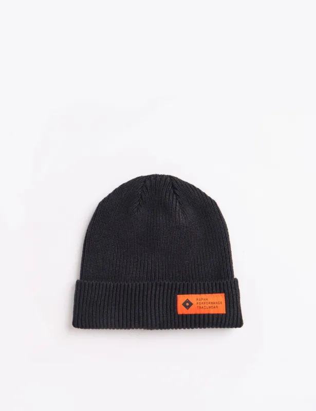 Rapha Trail Beanie Hat - Black/Orange sold by Article London