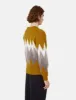 Beams Plus Mohair 9G Cardigan (Jacquard Stripe) - Mustard Yellow sold by Article London