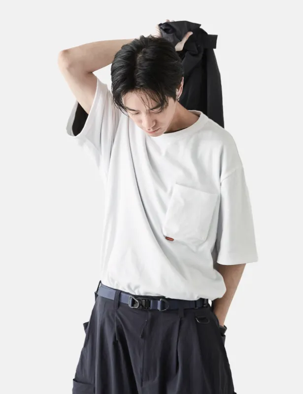 GOOPiMADE “TYPE-X” 3D Pocket T-Shirt - White sold by Article London