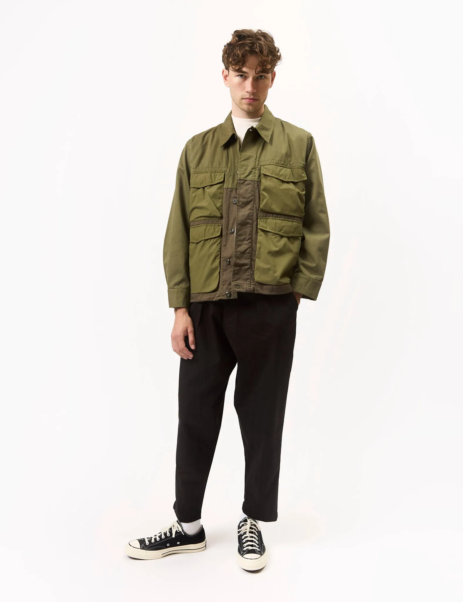 Universal Works Parachute Field Jacket Ii (Twill) - Olive Green sold by Article London product image thumbnail 3