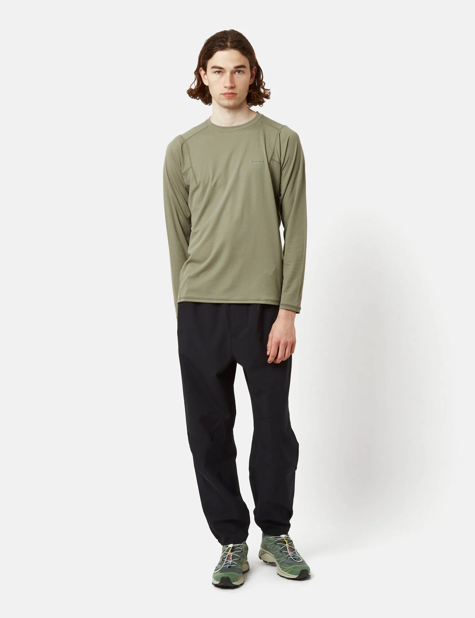 Snow Peak Pe Power Dry Long Sleeve T-Shirt - Khaki Brown sold by Article London product image thumbnail 4