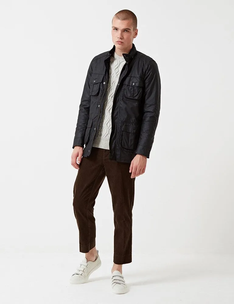 Barbour Corbridge Wax Jacket - Black sold by Article London product image thumbnail 3