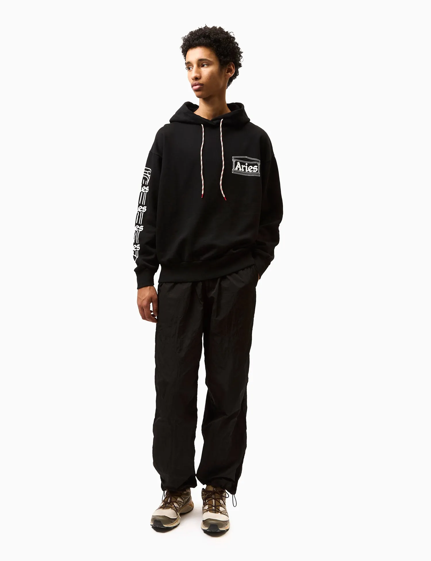 Aries Column Hoodie - Black sold by Article London product image thumbnail 4