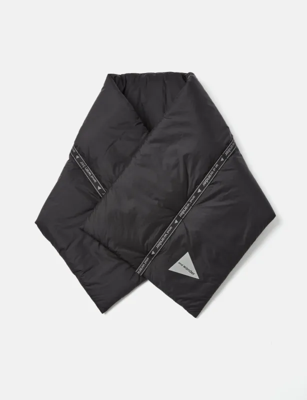 And Wander Primaloft Rip Muffler Scarf - Black sold by Article London