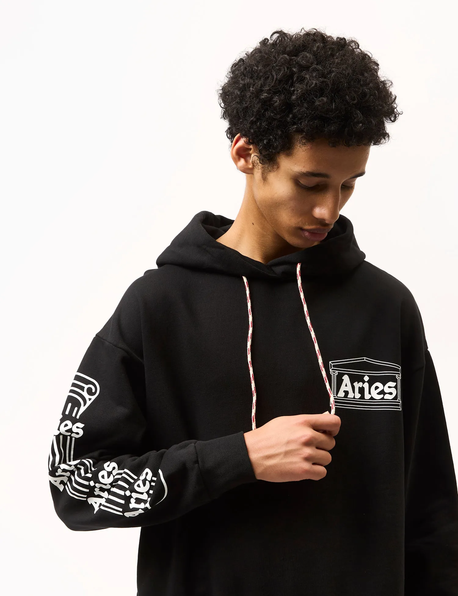 Aries Column Hoodie - Black sold by Article London product image thumbnail 2