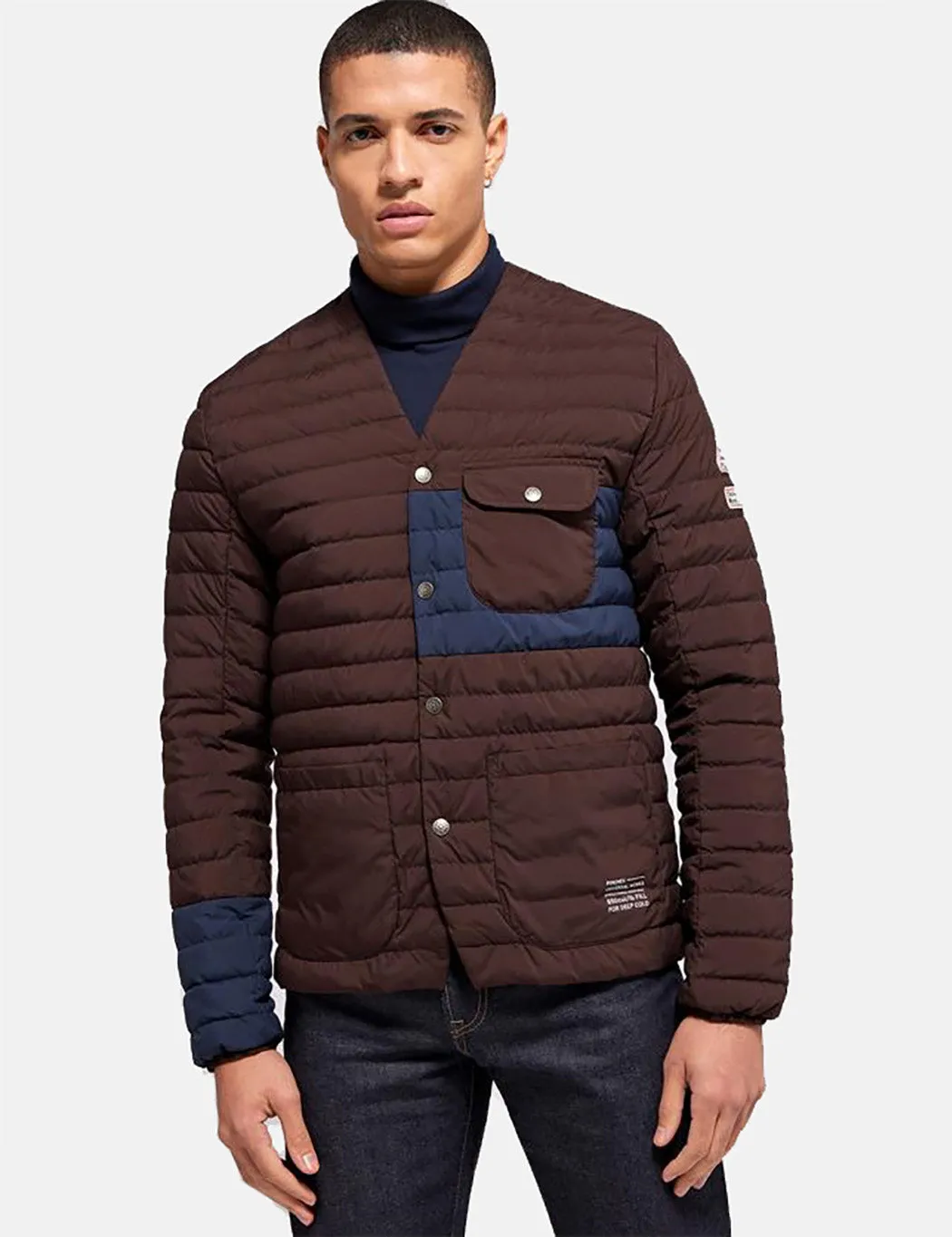 Universal Works x Pyrenex Down Overshirt - Seal Brown sold by Article London