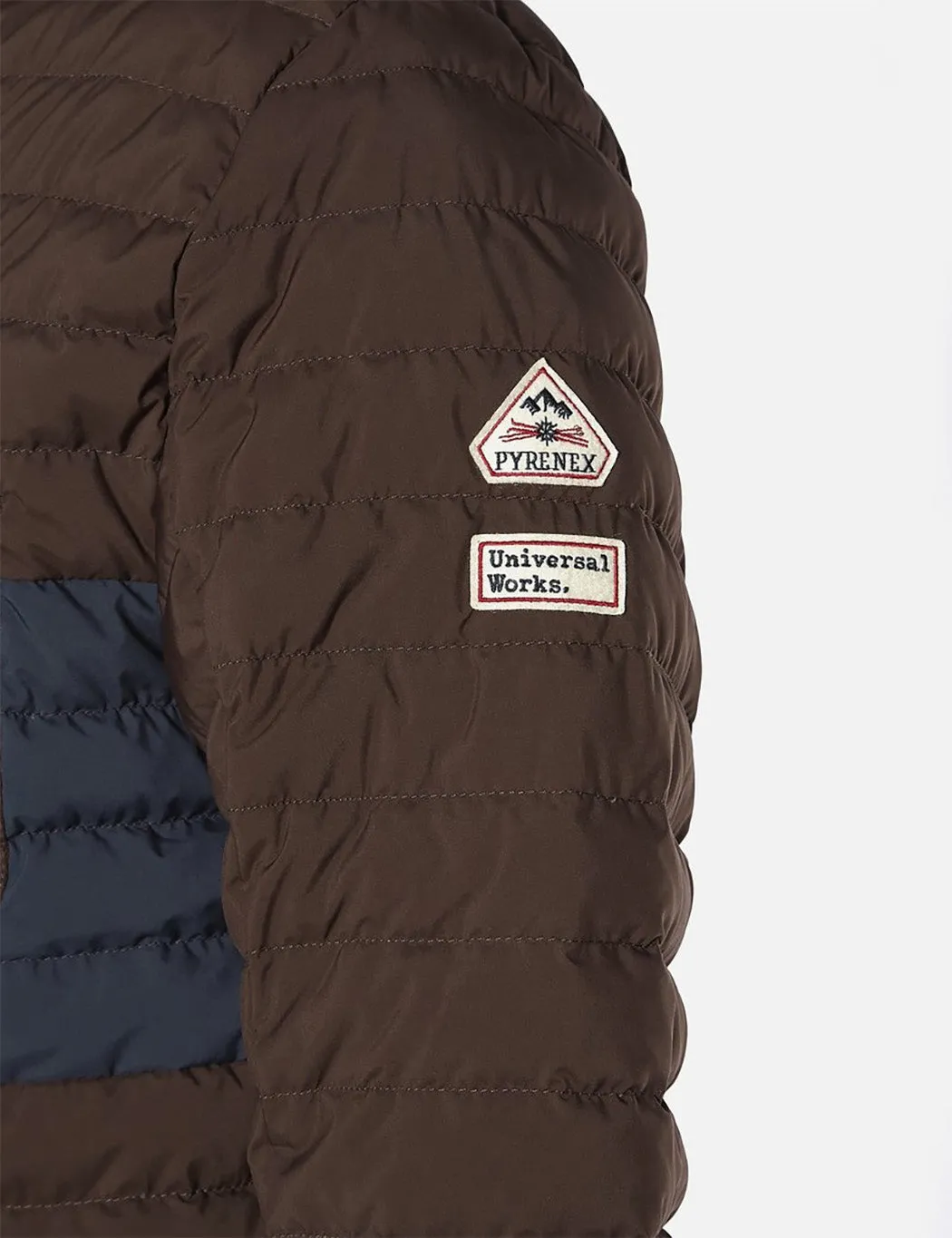 Universal Works x Pyrenex Down Overshirt - Seal Brown sold by Article London product image thumbnail 2