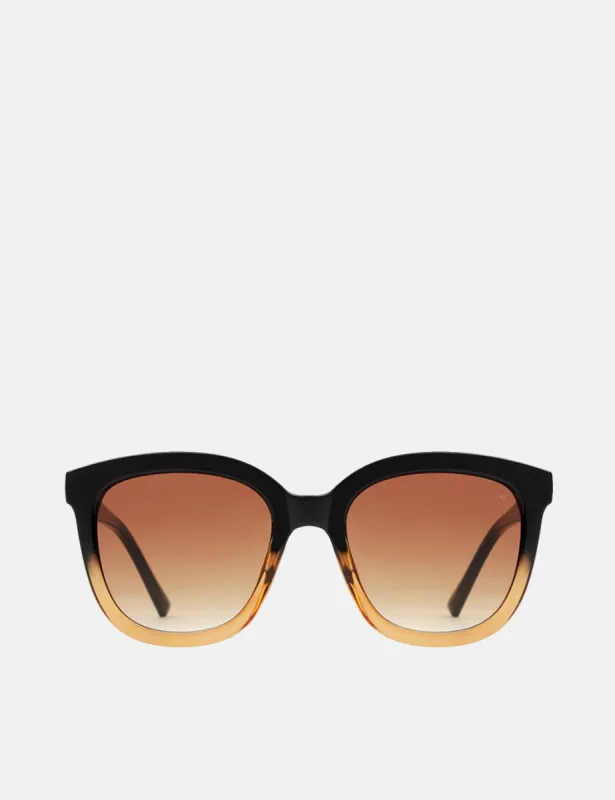 A. Kjaerbede Billy Sunglasses - Black/Brown Transparent sold by Article London