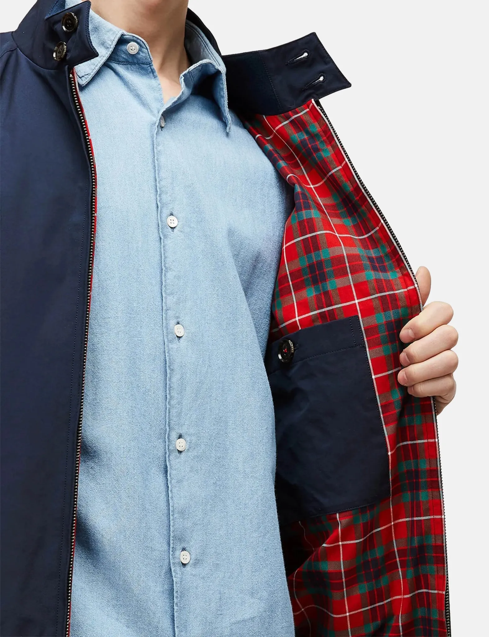 Baracuta G9 Harrington Jacket - Navy Blue sold by Article London product image thumbnail 2