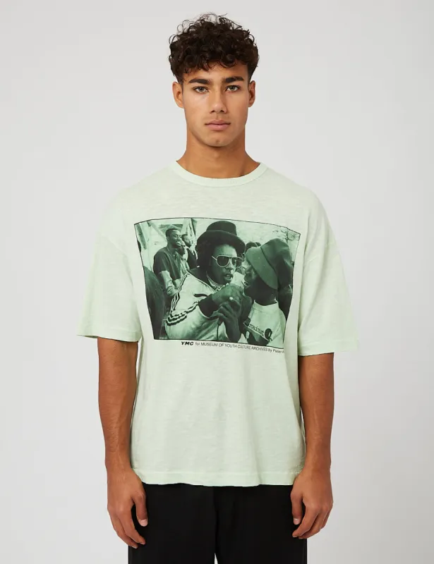 YMC Triple Reggae Print T-Shirt - Green sold by Article London