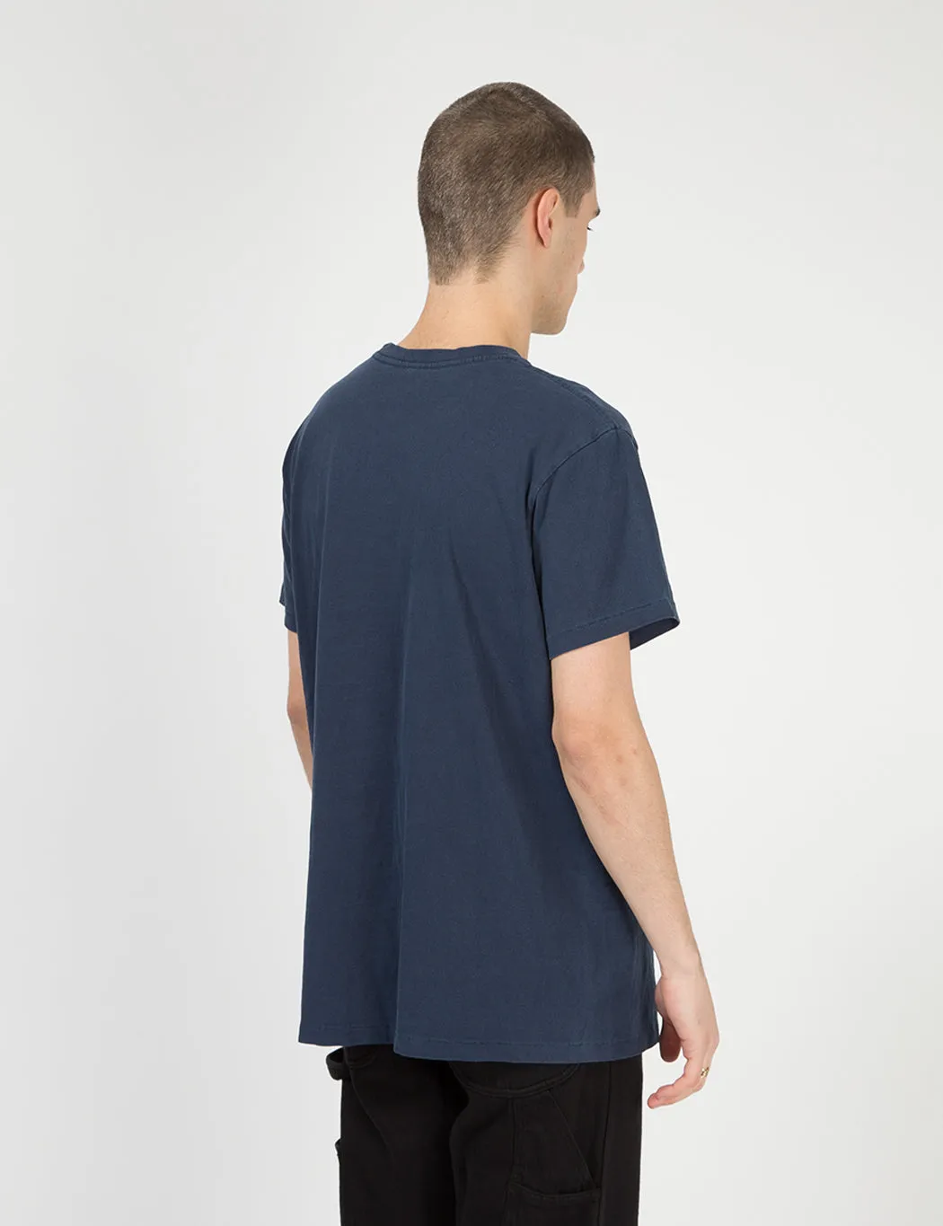 Velva Sheen Pigment Dyed USA Made T-Shirt (Pocket) - Navy Blue sold by Article London product image thumbnail 4