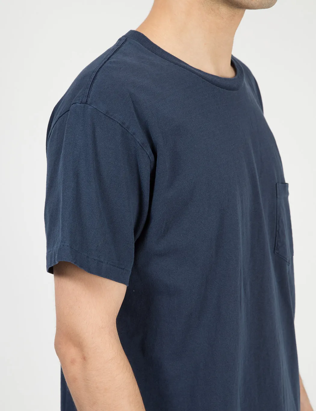 Velva Sheen Pigment Dyed USA Made T-Shirt (Pocket) - Navy Blue sold by Article London product image thumbnail 5