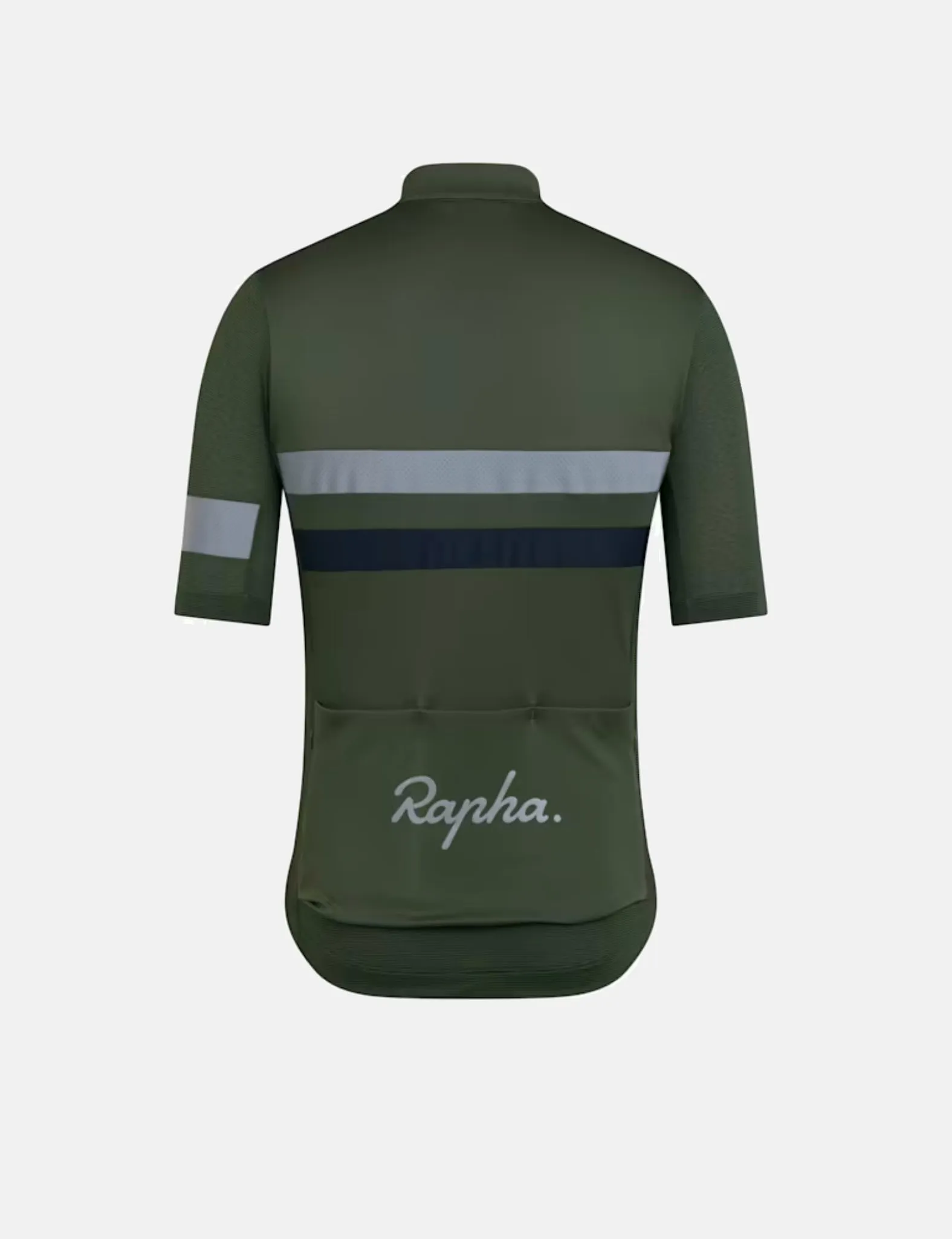 Rapha Men's Brevet Lightweight Jersey - Deep Olive/Dark Navy Blue sold by Article London product image thumbnail 2