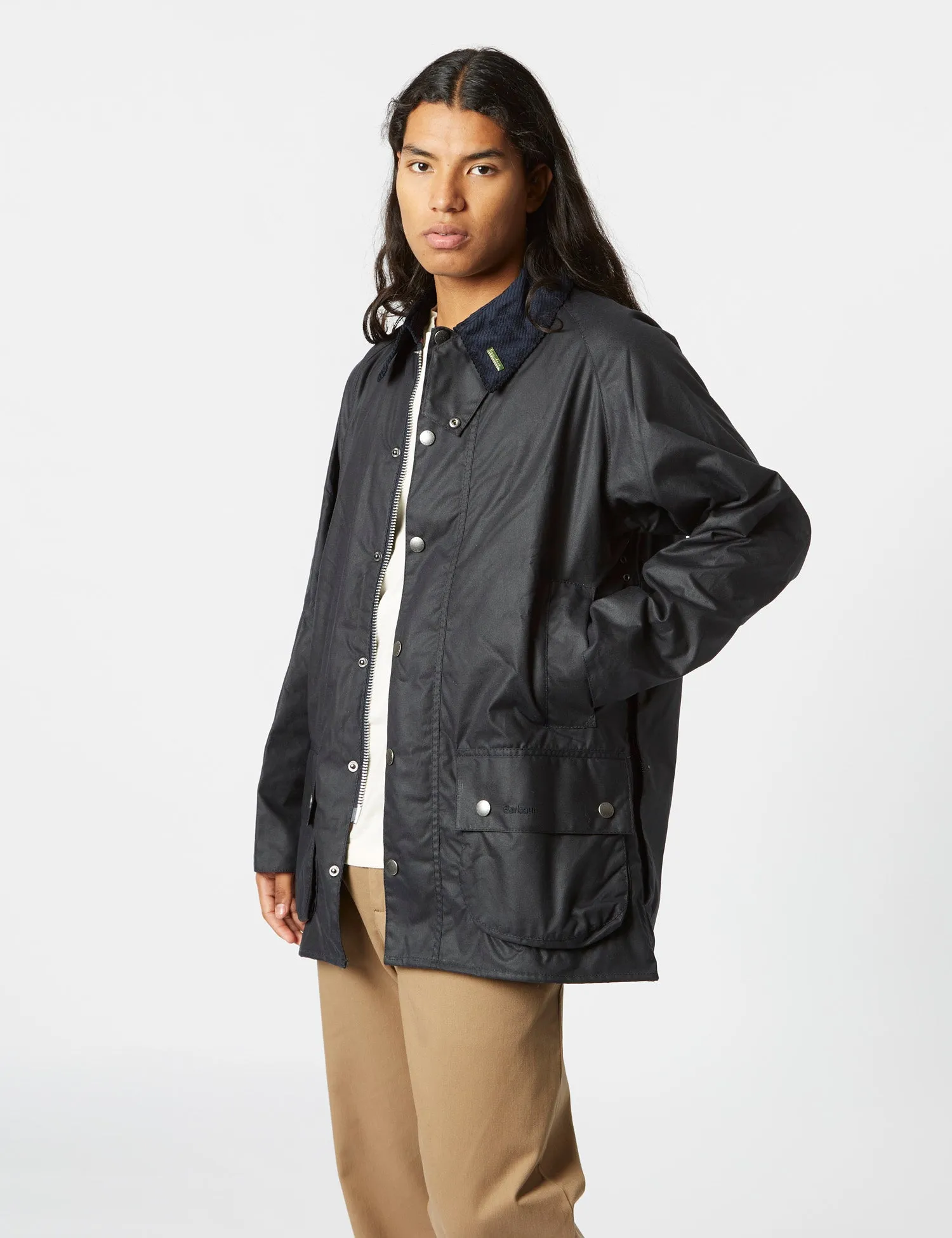 Barbour 40th Anniversary Beaufort Wax Jacket - Navy Blue sold by Article London product image thumbnail 3