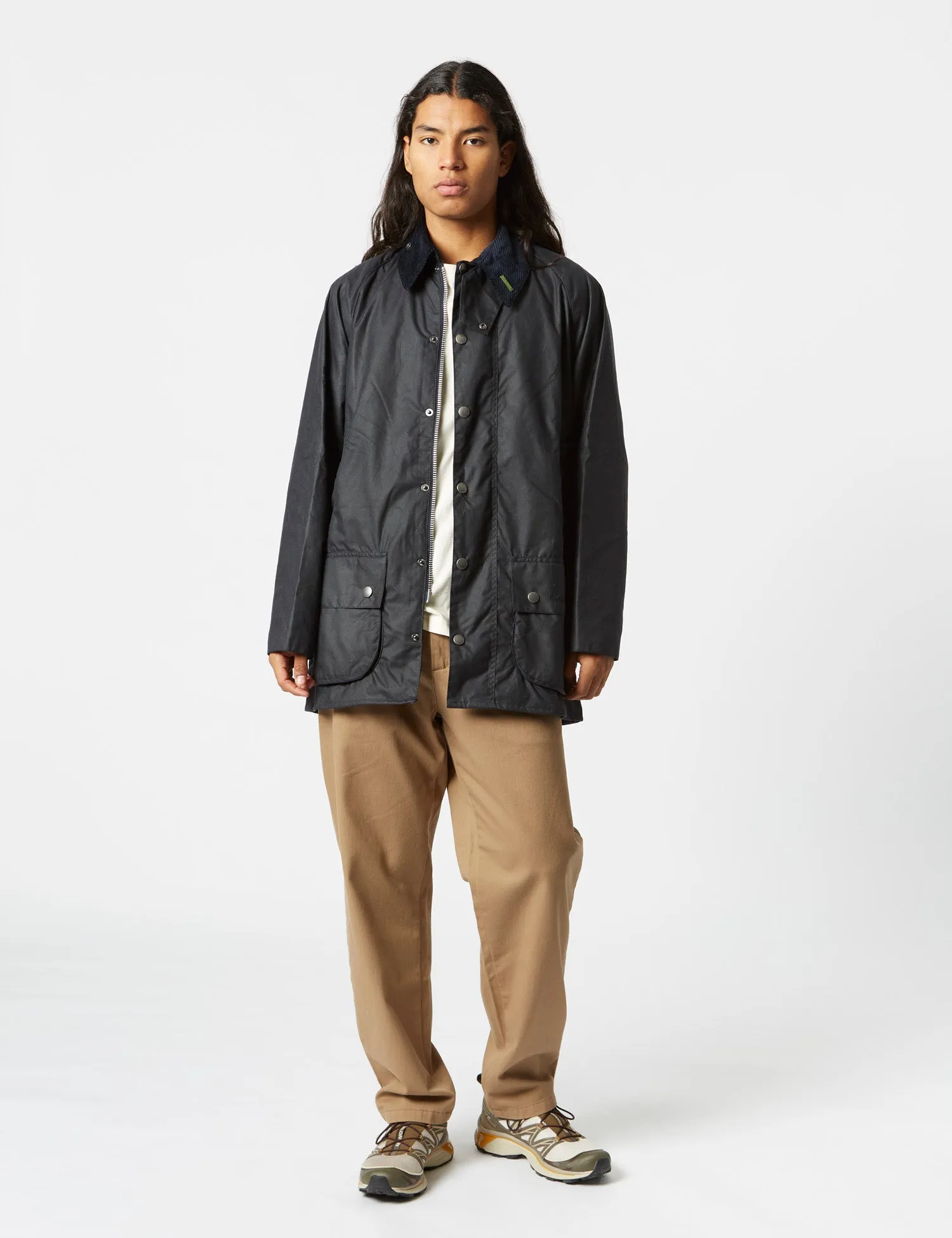 Barbour 40th Anniversary Beaufort Wax Jacket - Navy Blue sold by Article London product image thumbnail 4