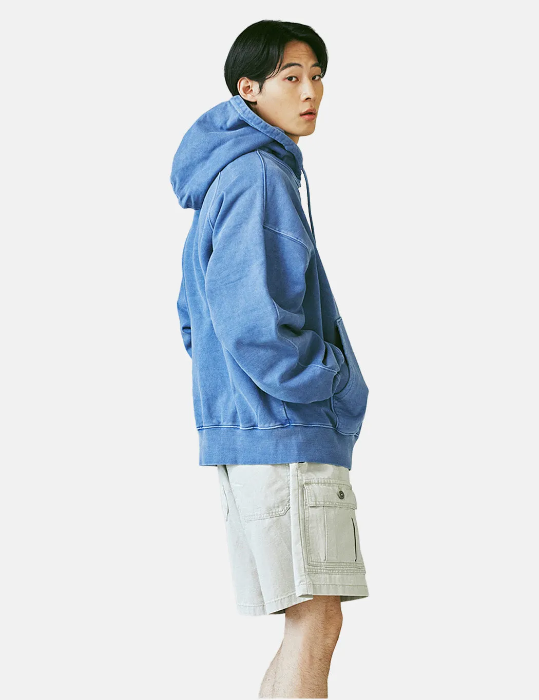 Frizmworks OG Pigment Dyed Hooded Sweatshirt - Blue sold by Article London product image thumbnail 3